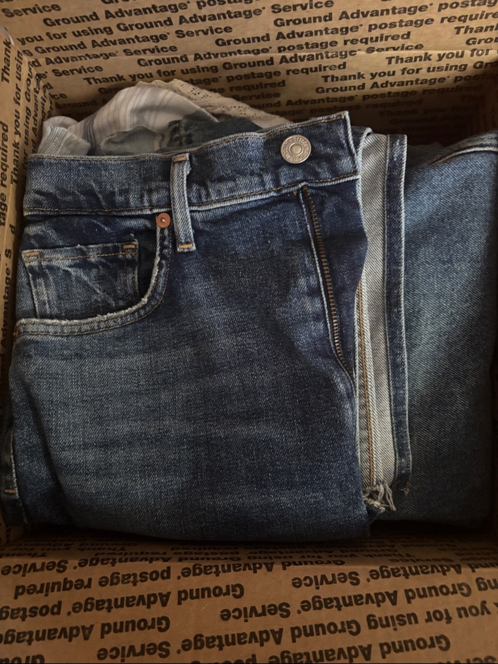 Classic Men's Dark Blue Denim Jeans